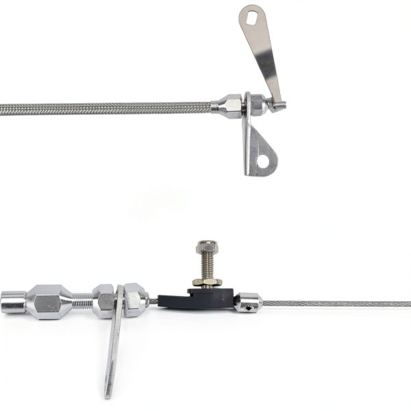 Ford C6 Transmission Kickdown Cable A-Premium Stainless-4