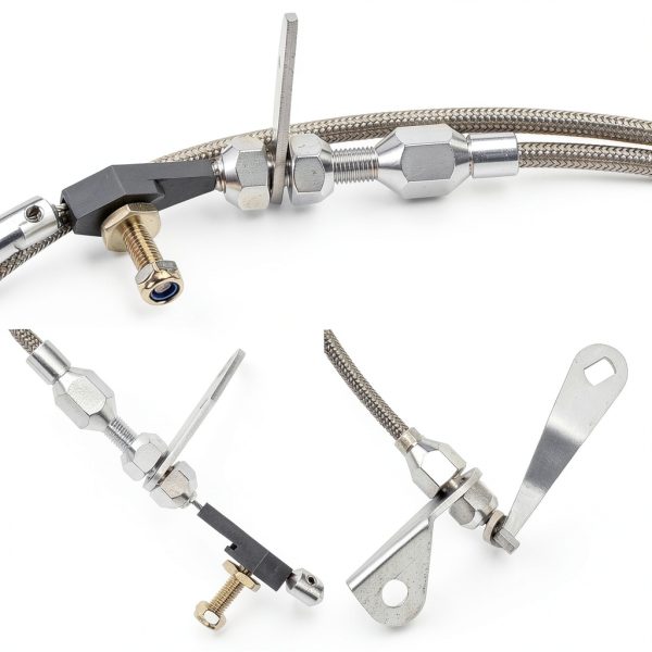 Ford C6 Transmission Kickdown Cable A-Premium Stainless-7