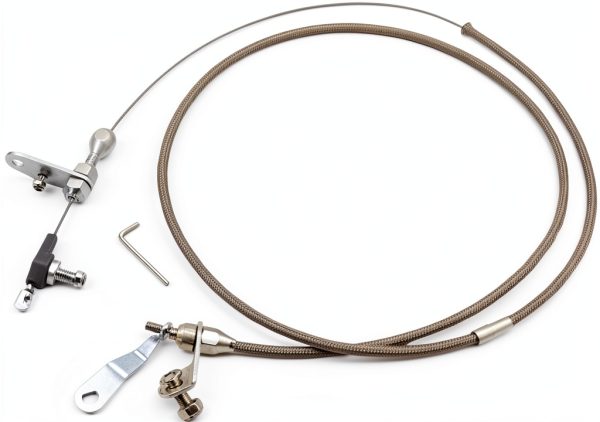 Ford C-6 Transmission Kick Down Cable Stainless Steel-1