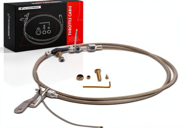 Ford C6 Transmission Kickdown Cable A-Premium Stainless-0
