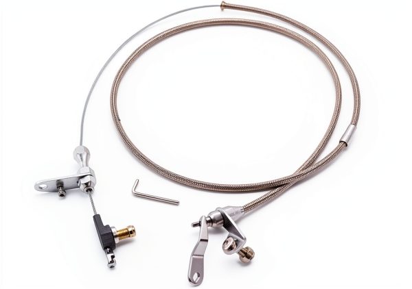 Ford C-6 Transmission Kick Down Cable Stainless Steel-0