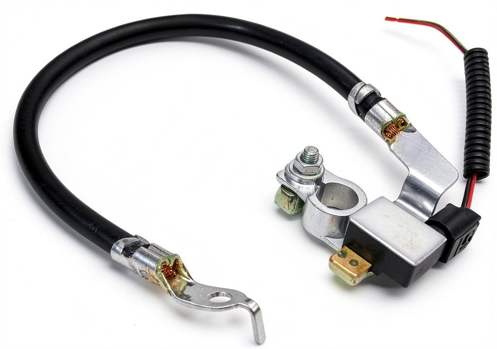 Installing Sumyola negative battery cable in a vehicle engine bay