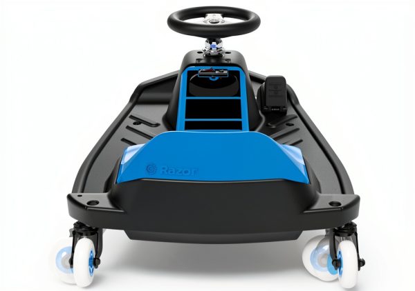 Razor Crazy Cart Shift Electric Go Kart for Kids Ages 6+ - 12V Drifting System, High/Low Speed Switch, Simplified Drifting, Riders up to 120 lbs, Black/Blue-11