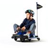 Razor Crazy Cart Shift Electric Go Kart for Kids Ages 6+ - 12V Drifting System, High/Low Speed Switch, Simplified Drifting, Riders up to 120 lbs, Black/Blue-4
