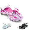 12V Electric Wiggle Car CANKETEC 2-in-1 Ride-On with Lights Pink-2