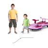 12V Electric Wiggle Car CANKETEC 2-in-1 Ride-On with Lights Pink-5