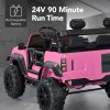 Best Choice Products Kids 24V 2-Seater Electric Ride On Car Truck w/ 132lb Weight Capacity, Parent Control, Bluetooth, LED Lights - Pink-4
