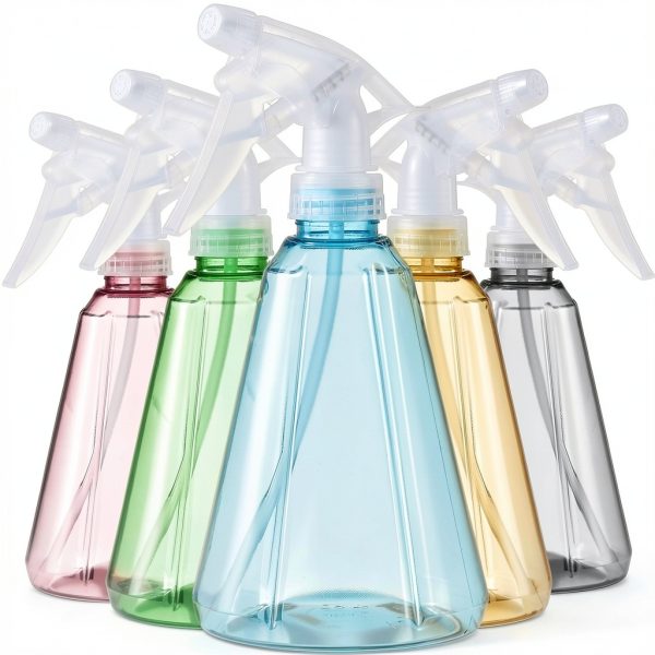 BALABALA Spray Bottles Pack of 5 Water Squirt Bottle 17 oz Adjustable Empty Plastic Storage Container for Cleaning Solutions, Gardening, Pets, Plants, Hair Misting, Leak Proof, BPA Free, 5 Colors-0