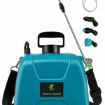 2 Gallon Battery Powered Garden Sprayer, Electric Sprayer with USB Rechargeable Handle, 3 Mist Nozzles, Retractable Wand, Water Pump Sprayers with Adjustable Shoulder Strap for Yard, Lawn and Garden-0
