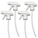 4-Pack White Trigger Sprayers - Heavy Duty Dual Misting and Stream-0