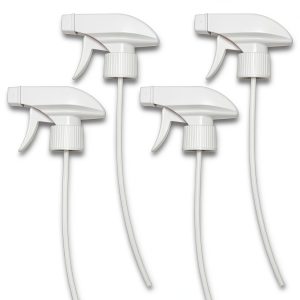 4-Pack White Trigger Sprayers - Heavy Duty Dual Misting and Stream-0